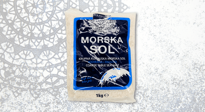 Krupna morska sol - 1 kg, PVC vrećica