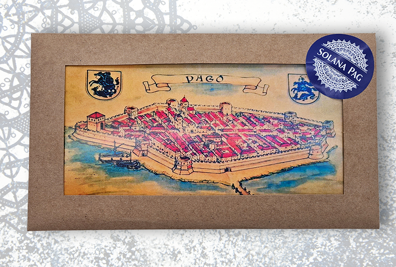 Čoko razglednica - mliječna čokolada sa solnim cvijetom 80g